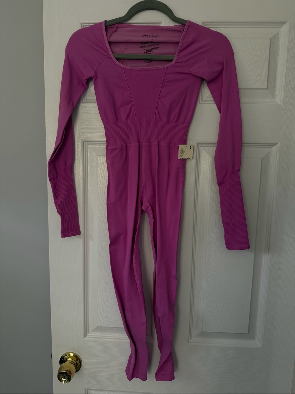 Free People Good Karma Magenta Long-Sleeve onesie